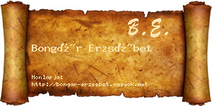 Bongár Erzsébet névjegykártya